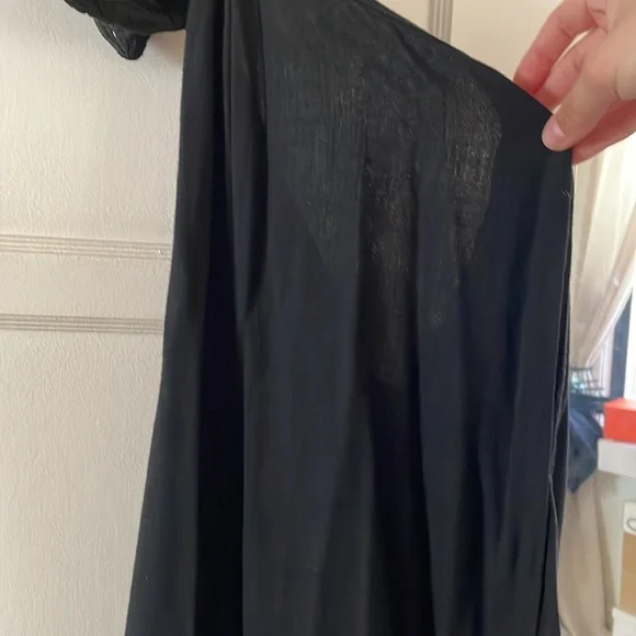 Shop Starlow Black Linen Cutout Jumpsuit - Picture 6 of 8